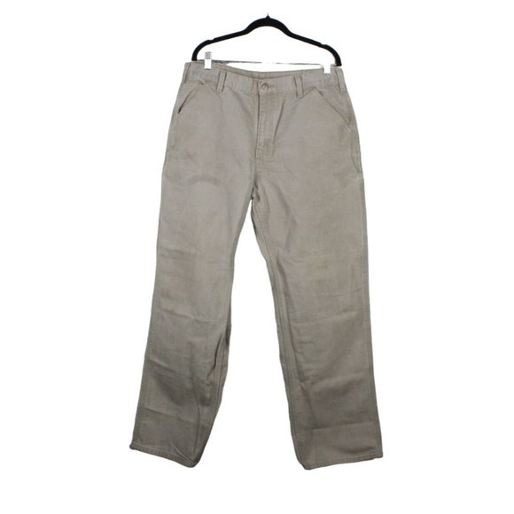 Carhartt Other - Carhartt Brown Cotton Dungaree Fit Washed Duck Work Pants 36x34